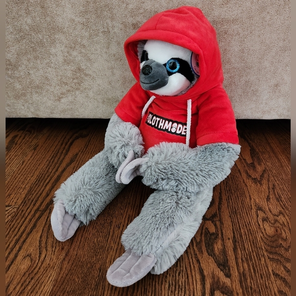 NWT Stuffed 26" Big Sloth Red Shirt Hoodie Toy LARGE  #slothmode - Picture 4 of 9